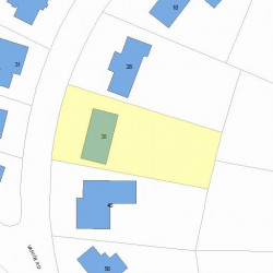 38 Varick Rd, Newton MA  02468-1319 plot plan