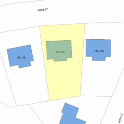 110 Rowe St, Newton MA 02466-1528 plot plan