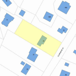 25 Claremont St, Newton MA  02458-1925 plot plan