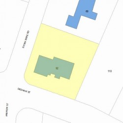 92 Dedham St, Newton MA 02461-2136 plot plan