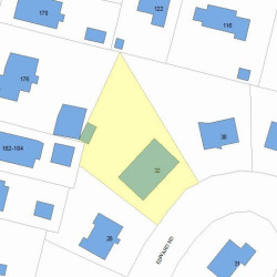 32 Edward Rd, Newton MA 02465-1120 plot plan