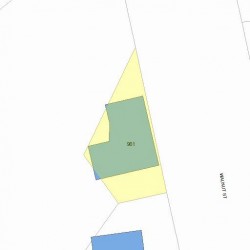 961 Walnut St, Newton MA 02461-1133 plot plan