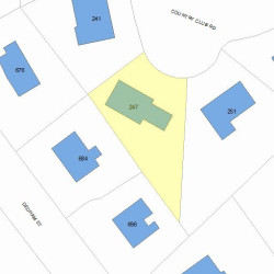 247 Country Club Rd, Newton MA 02459-3118 plot plan