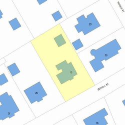 15 Sewall St, Newton MA  02465-2612 plot plan