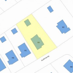 169 Allerton Rd, Newton MA 02461-1250 plot plan