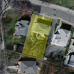 212 Cabot St, Newton MA 02460-2001 aerial view