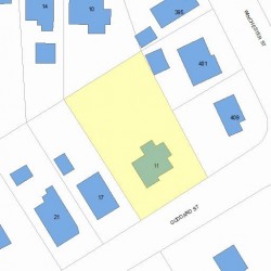 11 Goddard St, Newton MA 02461-1917 plot plan