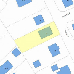 29 Bridge St, Newton MA  02458-1103 plot plan
