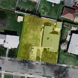 37 Upham St, Newton MA  02465-1546 aerial view