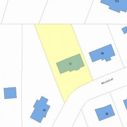 35 Roland St, Newton MA  02461-1919 plot plan
