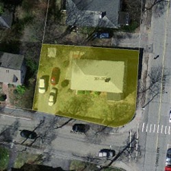 351 Lowell Ave, Newton MA 02460-2150 aerial view