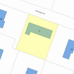 16 Pine Ridge Rd, Newton MA 02468-1606 plot plan