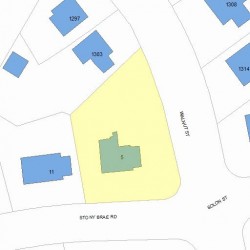 5 Stony Brae Rd, Newton MA  02461-1707 plot plan