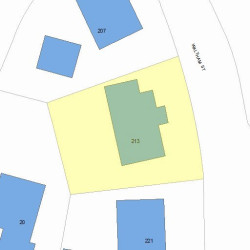 213 Waltham St, Newton MA 02465-1355 plot plan