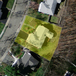 136 Cynthia Rd, Newton MA 02459-2864 aerial view