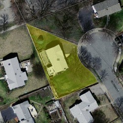 68 Mosman St, Newton MA  02465-1303 aerial view