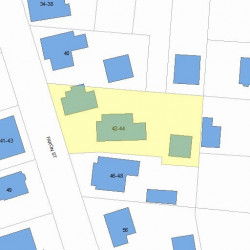 42 Faxon St, Newton MA 02458-1035 plot plan