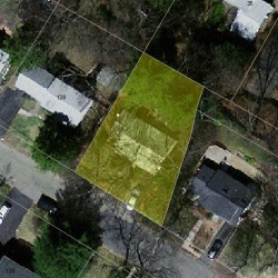 133 Day St, Newton MA  02466-2921 aerial view