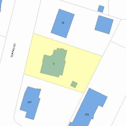 9 Edward Rd, Newton MA 02465-1120 plot plan