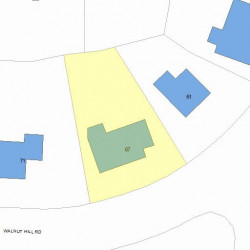 67 Walnut Hill Rd, Newton MA  02459-2666 plot plan