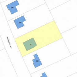 302 Winchester St, Newton MA 02461-2051 plot plan
