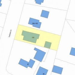 186 Cherry St, Newton MA 02465-1242 plot plan