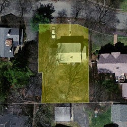 48 Holden Rd, Newton MA  02465-1910 aerial view