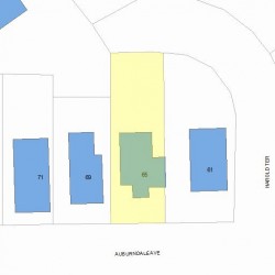 65 Auburndale Ave, Newton MA 02465-1419 plot plan