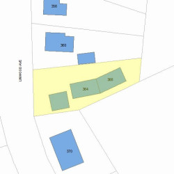 364 Linwood Ave, Newton MA  02460-1343 plot plan