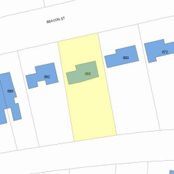 686 Beacon St, Newton MA 02459-1942 plot plan