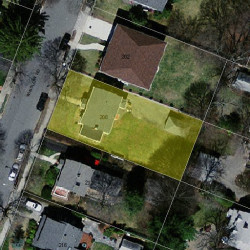 206 Winslow Rd, Newton MA  02468-1714 aerial view