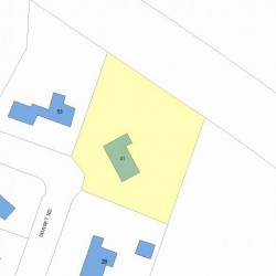 41 Dorset Rd, Newton MA  02468-1457 plot plan