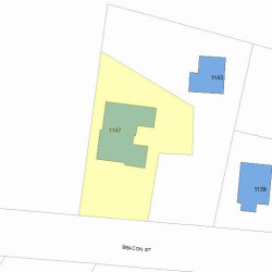 1149 Beacon St, Newton MA 02461-1101 plot plan