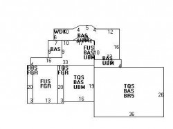 45 Puritan Rd, Newton MA 02461-1036 floor plan