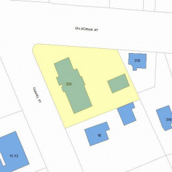 328 California St, Newton MA 02458-1053 plot plan