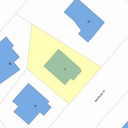 31 Knowles St, Newton MA 02459-2205 plot plan