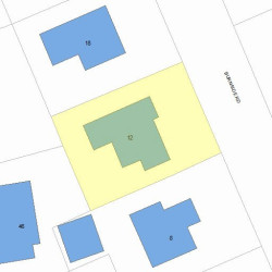 12 Burnside Rd, Newton MA  02461-1401 plot plan
