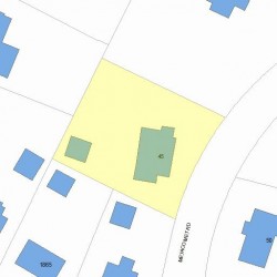 45 Metacomet Rd, Newton MA  02468-1418 plot plan