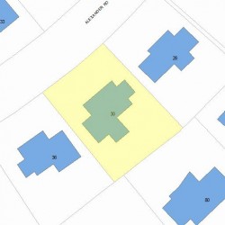 30 Alexander Rd, Newton MA  02461-1831 plot plan