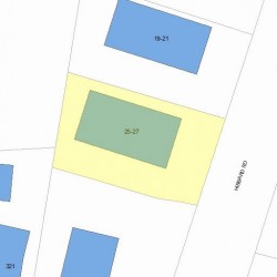 25 Hibbard Rd, Newton MA 02458-2107 plot plan