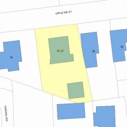 26 Carleton St, Newton MA 02458-1604 plot plan