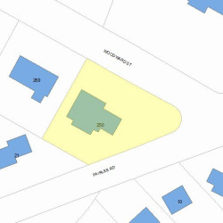 250 Woodward St, Newton MA 02468-2007 plot plan