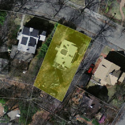 46 Berwick Rd, Newton MA  02459-2132 aerial view