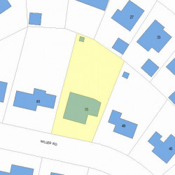 55 Miller Rd, Newton MA  02459-2435 plot plan