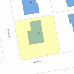 54 Sheldon Rd, Newton MA 02459-2738 plot plan