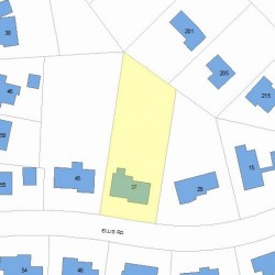 37 Ellis Rd, Newton MA  02465-2916 plot plan