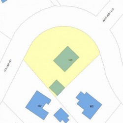 145 Collins Rd, Newton MA  02468-2211 plot plan