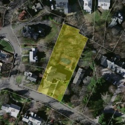 121 Bellevue St, Newton MA  02458-1920 aerial view