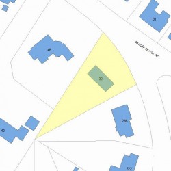 32 Baldpate Hill Rd, Newton MA  02459-2825 plot plan