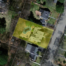 121 Winslow Rd, Newton MA  02468-1743 aerial view